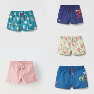 5 pc set Zara Boys Swimsuits Marvel Avengers Spider-Man Seersucker 11 - 12